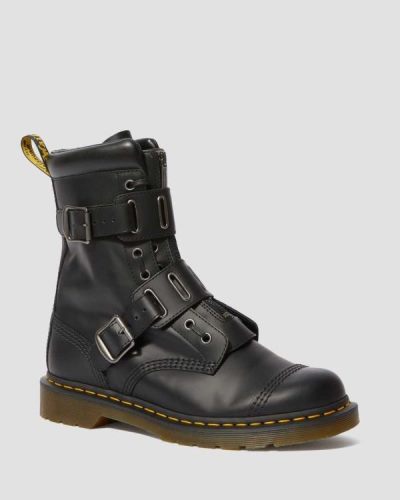 Botas Con Cordones Dr Martens 1490 Quynn Smooth Cuero Buckle Para Mujer DR5064H